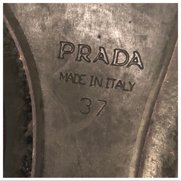 PRADA PLUM POINTED TOE SLIGHT HEEL FLATS - Picture 7 of 7